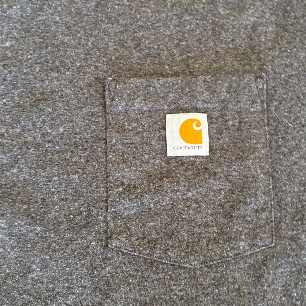 Carhartt Gray Long Sleeve Crew Neck Loose Fit Tee Shirt Size XXL - Picture 3 of 5